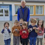 Les élèves de la classe de MS-GS ont semé des haricots verts